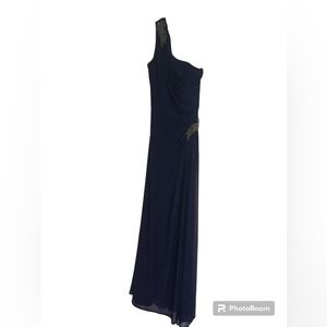 COPY - Alex evenings size 6 navy blue gown.